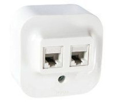 Розетка RJ11+RJ45 5E UTP (белый) Quteo