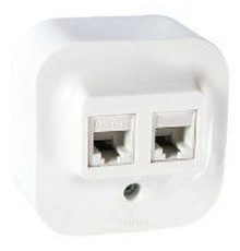 Розетка RJ11+RJ45 5E UTP (белый) Quteo