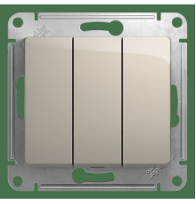 Выключатель  3-клавишный Schneider Electric Glossa GSL000931 Молочный - GSL000931