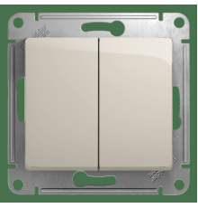 Выключатель  2-клавишный Schneider Electric Glossa GSL000951 Молочный - GSL000951