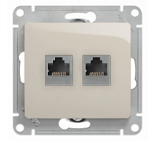 Розетка телефонная+компьютерная Schneider Electric Glossa GSL000985 Молочный - GSL000985