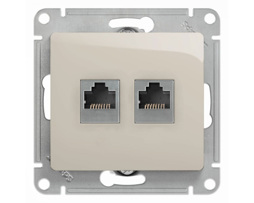 Розетка телефонная+компьютерная Schneider Electric Glossa GSL000985 Молочный - GSL000985