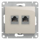 Розетка телефонная+компьютерная Schneider Electric Glossa GSL000985 Молочный - GSL000985