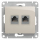 Розетка телефонная+компьютерная Schneider Electric Glossa GSL000985 Молочный - GSL000985