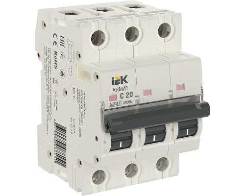ARMAT Автоматический выключатель M06N 3P C 20А IEK - AR-M06N-3-C020