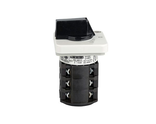 Переключатель BS 16 100 U, 6P, 20A, тип 0-1 (60°), 6NO на 1, 7.5kW(400VAC по АС-23), на дверь, фронт IP40 | арт.EAC602505R