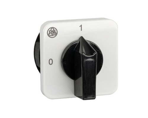 Переключатель BS 16 05 U, 1P, 20A, тип 0-1 (90°), 1NO на 1, 2.5kW(230VAC по АС-23), на дверь, фронт IP40 | арт.EAC605982R