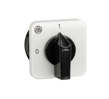 Переключатель BS 16 06 U, 2P, 20A, тип 0-1 (90°), 2NO на 1, 2.5kW(230VAC по АС-23), на дверь, фронт IP40 | арт.EAC604032R