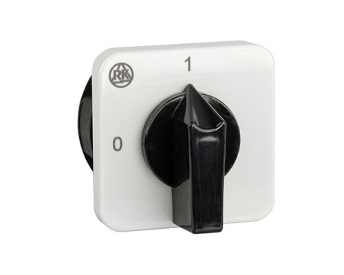 Переключатель BS 16 08 U, 4P, 20A, тип 0-1 (90°), 4NO на 1, 7.5kW(400VAC по АС-23), на дверь, фронт IP40 | арт.EAC605983R