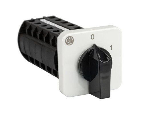 Переключатель BS 16 39 U, 9P, 20A, тип 0-1 (60°), 9NO на 1, 7.5kW(400VAC по АС-23), на дверь, фронт IP40 | арт.EAC609675