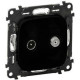 Valena Allure - Розетка TV-SAT двухкабельная 5-862MHz/950-2400MHz, антрацит (инд. упаковка) | арт.753968