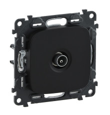 Valena Allure - Розетка TV проходная 1,5dB/14dB, 0-2400MHz, антрацит (инд. упаковка) | арт.753981