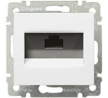 Valena - Розетка 1хRJ-45 UTP CAT5E 8конт., белая (инд. упаковка)