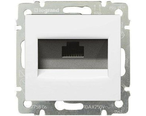 Valena - Розетка 1хRJ-45 UTP CAT5E 8конт., белая (инд. упаковка)