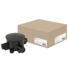 Коробка электромонтажная КЭМ 2-660-3 ОП D95 мм IP65, 3-х рожк. (карболит) TDM