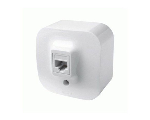 Розетка 1xRJ-45 5E UTP (белый) Quteo