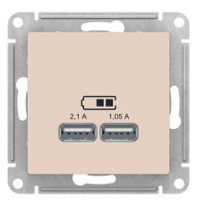 Розетка USB Schneider Electric AtlasDesign ATN000233 Бежевый - ATN000233