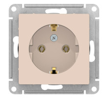 Розетка с заземлением без шторок Schneider Electric AtlasDesign ATN000243 Бежевый - ATN000243