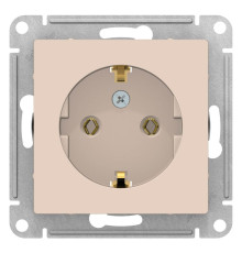 Розетка с заземлением без шторок Schneider Electric AtlasDesign ATN000243 Бежевый - ATN000243
