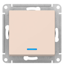 Переключатель 1-клавишный с подсветкой Schneider Electric AtlasDesign ATN000263 Бежевый - ATN000263