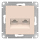Розетка двойная компьютерная RJ45+RJ45 Schneider Electric AtlasDesign ATN000285 Бежевый - ATN000285