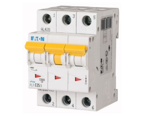 Авт. выключатель PL7-C25/3, 3P, 25A, хар-ка C, 10kA, 3M
