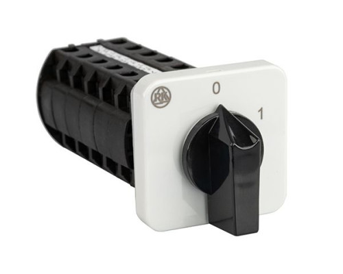 Переключатель BS 16 40 U, 10P, 20A, тип 0-1 (60°), 10NO на 1, 7.5kW(400VAC по АС-23), на дверь, фронт IP40 | арт.EAC609602