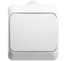 Переключатель 1-клавишный влагозащищенный IP44 Schneider Electric Этюд BA10-046B Белый - BA10-046B