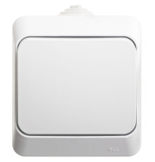 Переключатель 1-клавишный влагозащищенный IP44 Schneider Electric Этюд BA10-046B Белый - BA10-046B