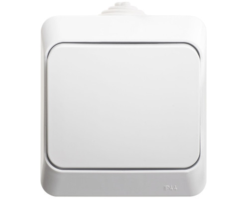 Переключатель 1-клавишный влагозащищенный IP44 Schneider Electric Этюд BA10-046B Белый - BA10-046B
