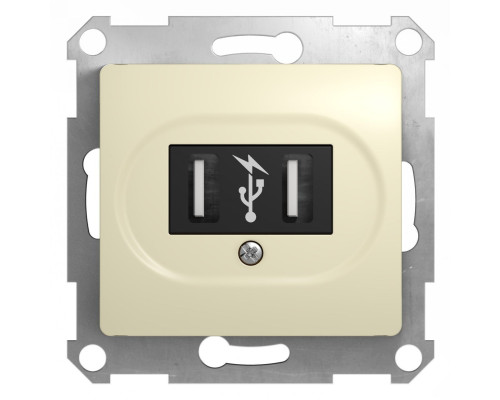 Розетка USB Schneider Electric Glossa GSL000233 Бежевый - GSL000233