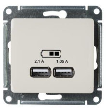 Розетка USB Schneider Electric Glossa GSL000233 Бежевый - GSL000233