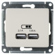 Розетка USB Schneider Electric Glossa GSL000233 Бежевый - GSL000233