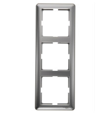 Рамка на 3 поста Schneider Electric Wessen59 KD-3-58 Матовый хром | арт.KD-3-58