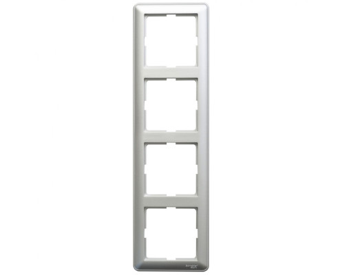 Рамка на 4 поста Schneider Electric Wessen59 KD-4-58 Матовый хром | арт.KD-4-58