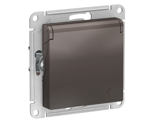 ATN000646 ATLASDESIGN МОККО РОЗЕТКА С/З, СО ШТОРКАМИ, С КРЫШКОЙ, 16А, В СБОРЕ - ATN000646