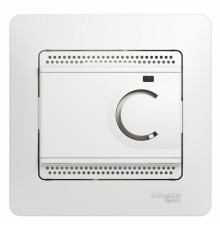 Снят с продажи! GLOSSA ТЕРМОСТАТ электрон.теплого пола с датчиком,от+5до+50°C,10A,в сборе, БЕЛЫЙ