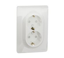 NU206718 РОЗЕТКА ДВОЙНАЯ, СО ШТОРКАМИ, С ЗАЗЕМЛЕНИЕМ, ВИНТ. ЗАЖИМ., БЕЛЫЙ SCHNEIDER ELECTRIC - NU206