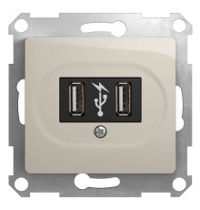 Розетка USB Schneider Electric Glossa GSL000933 Молочный - GSL000933