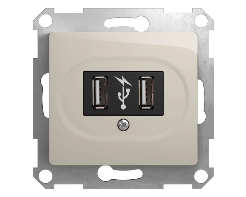 Розетка USB Schneider Electric Glossa GSL000933 Молочный - GSL000933
