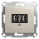 Розетка USB Schneider Electric Glossa GSL000933 Молочный - GSL000933