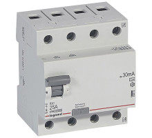 УЗО RX3, электромеханическое, 4P, 25A, 10kA, 30mA, тип A, 4M. | арт.402074