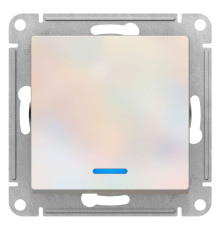Выключатель 1-клавишный с подсветкой Schneider Electric AtlasDesign ATN000413 Жемчуг - ATN000413