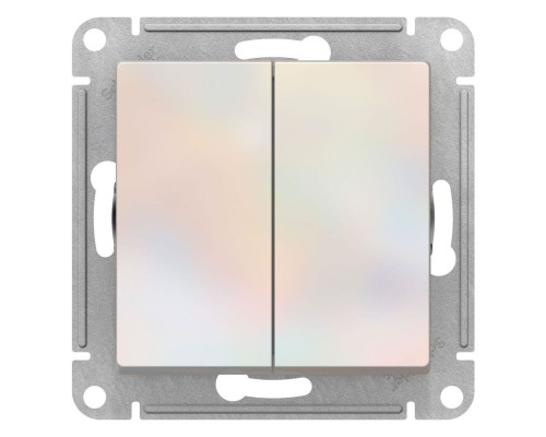 Выключатель 2-клавишный Schneider Electric AtlasDesign ATN000451 Жемчуг - ATN000451