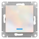 Переключатель 1-клавишный с подсветкой Schneider Electric AtlasDesign ATN000463 Жемчуг - ATN000463