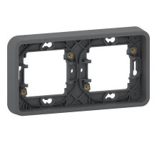 MUR34101 MUREVA S, РАМКА, 2-постовая, горизонтальная, АНТРАЦИТ, IP55 | арт.MUR34101