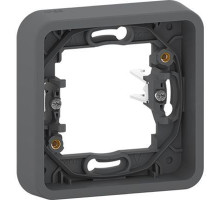 MUR34108 MUREVA S, РАМКА, 1-постовая с винтами, АНТРАЦИТ, IP55  | арт.MUR34108