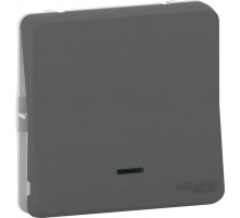 MUR35025 MUREVA S, ПЕРЕКЛЮЧАТЕЛЬ с подсветкой, механизм, АНТРАЦИТ, IP55 | арт.MUR35025