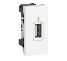 Mosaic - Розетка USB 2.0 подключение винт. зажим, 1М, белый | арт.078761