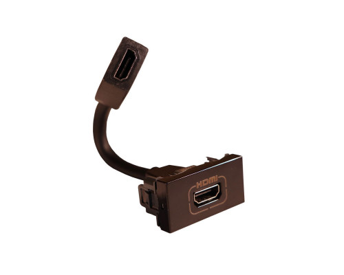 Mosaic - Розетка HDMI 1.4, тип A, со шнуром 15sm., 1M, черный | арт.079368